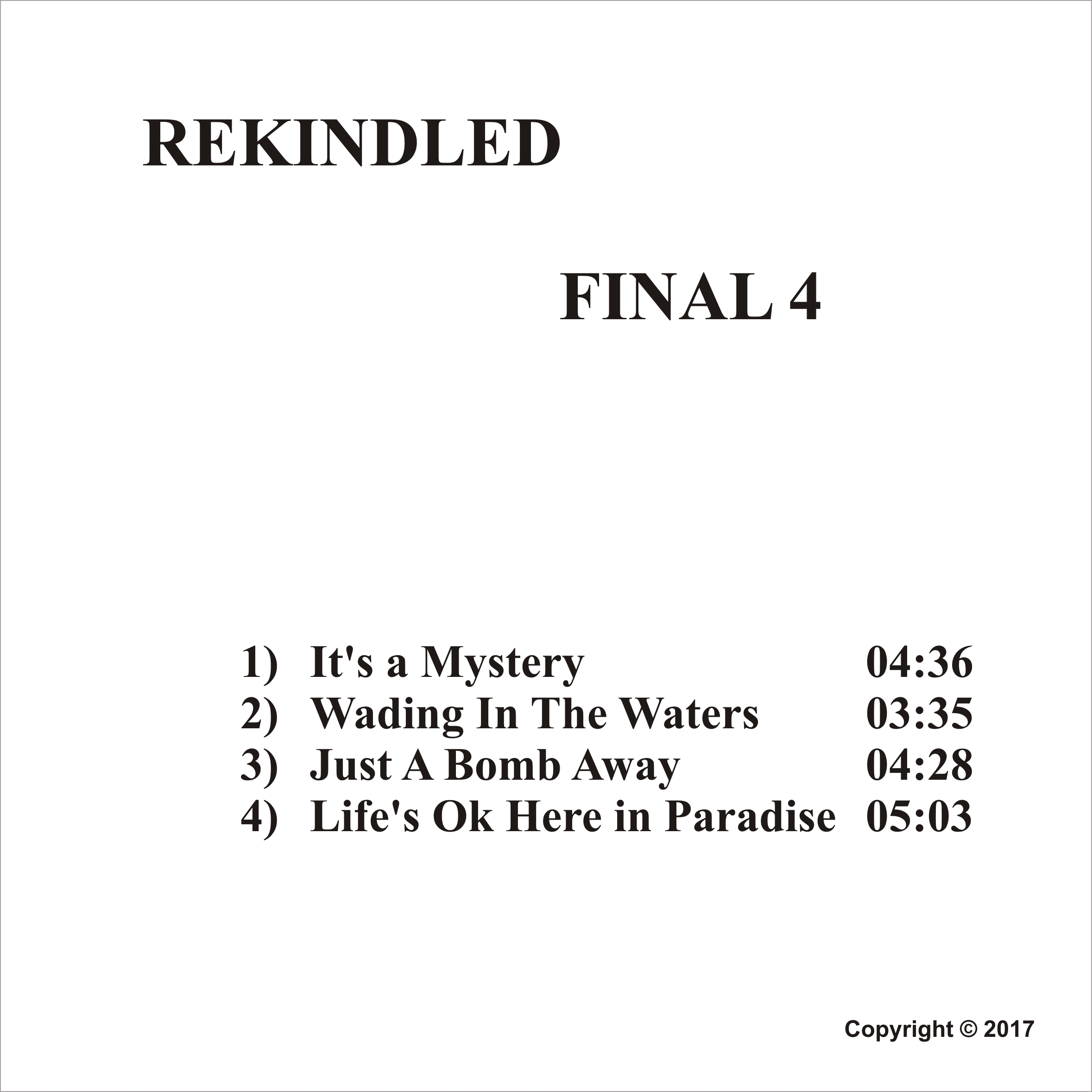REKINDLED - Final 4 2017 Cover Artwork JPG